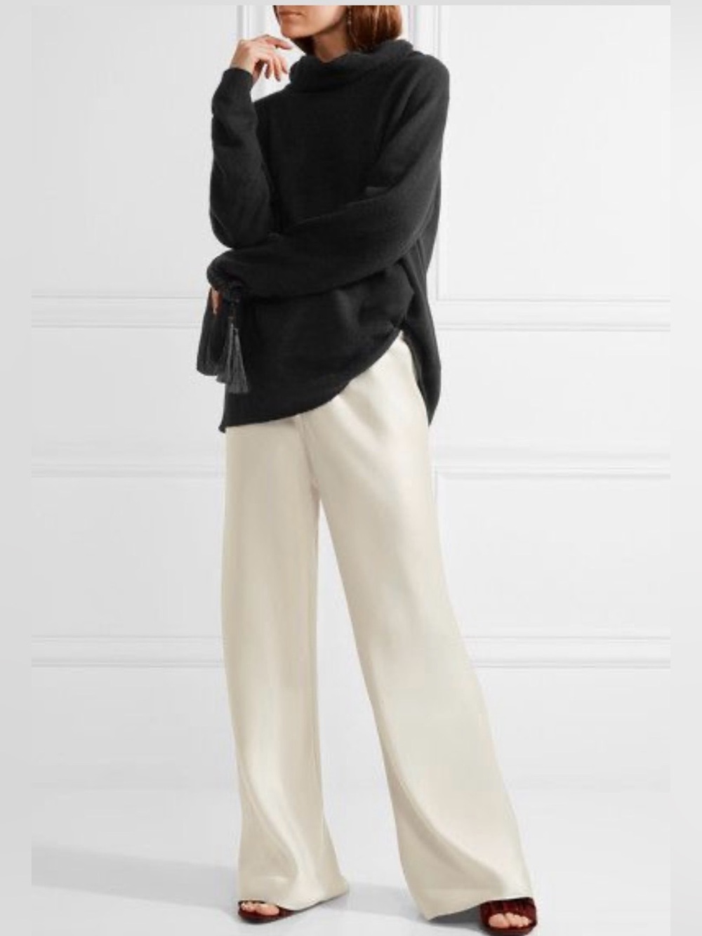 The Row Lexer cashmere slouchy turtleneck